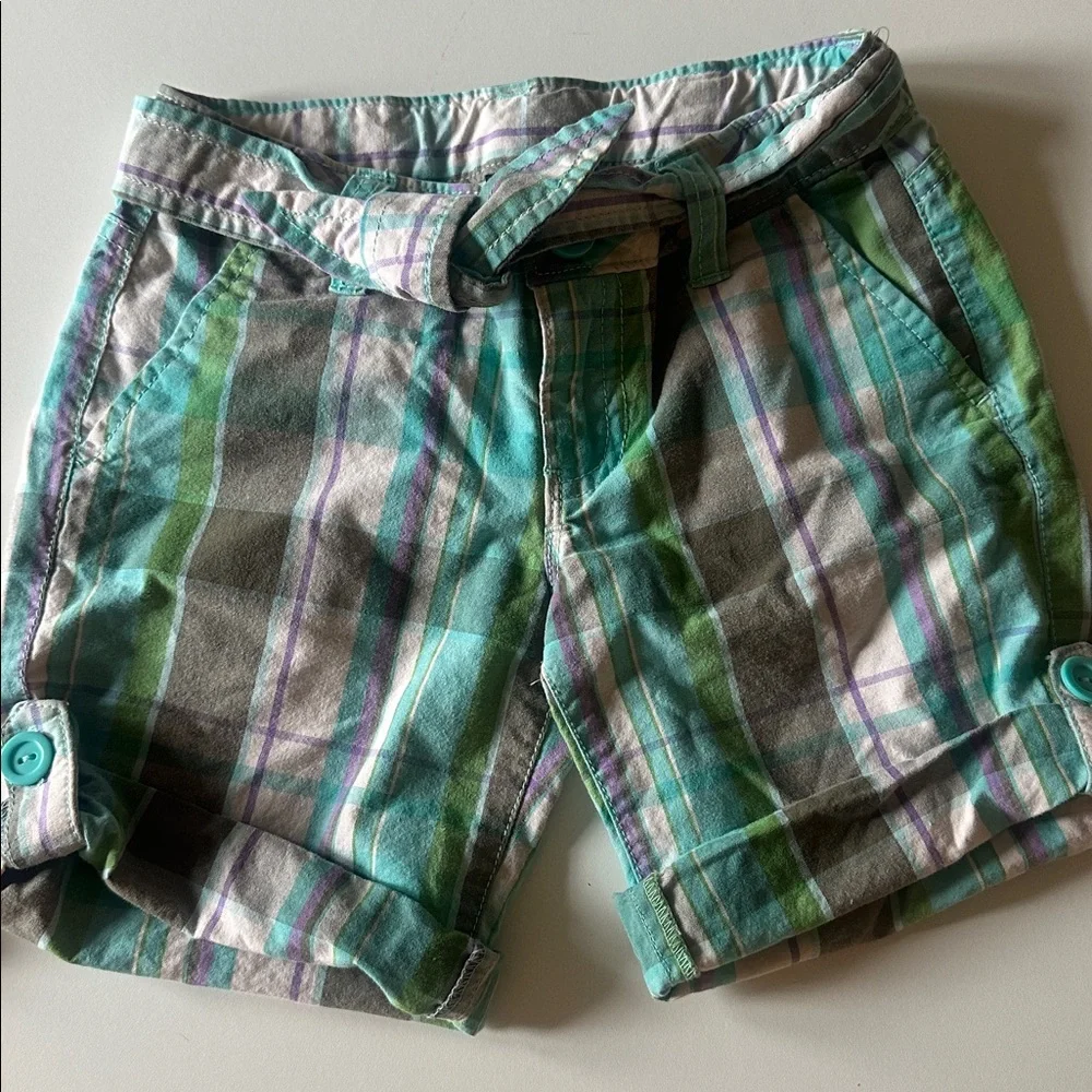Bundle - GAP Kids Shorts Trio - Pink, Green Plaid, Tan